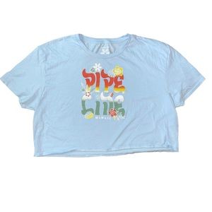 PIPELINE HAWAII LIGHT BLUE CROP TOP X-LARGE